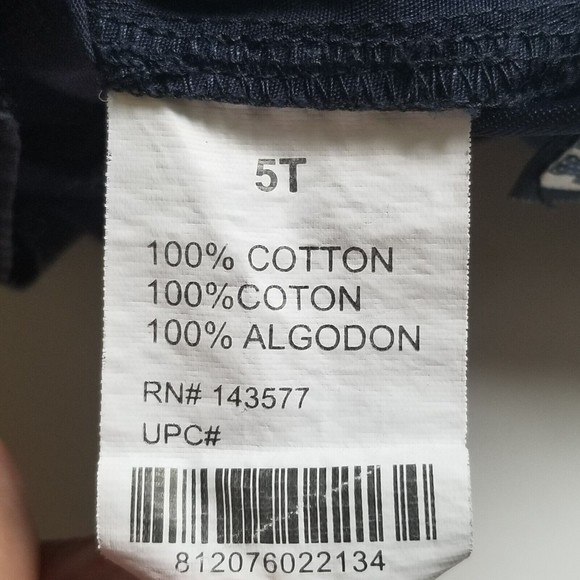 Dragon and Rabbit Shorts Boys 5 Navy Blue Cuffed Adjustable Waist Knee Length - Picture 8 of 8